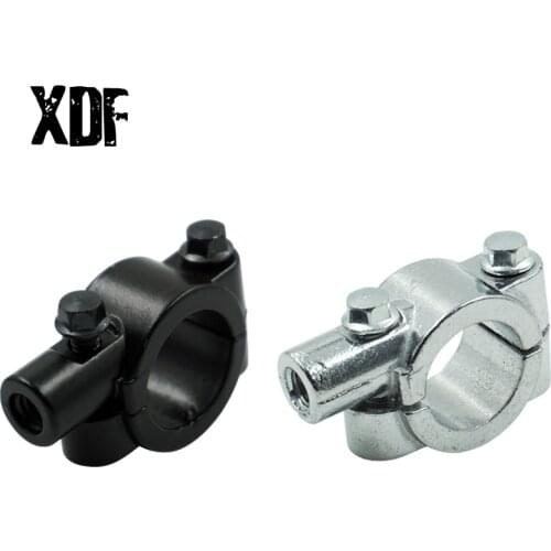 A Pair 22mm 25mm M8 M10 Motorcycle Mirror Mount Holders Bracket Clamp For Motorbike Handlebar Moped Dirt Pit Bike ATV Quad
