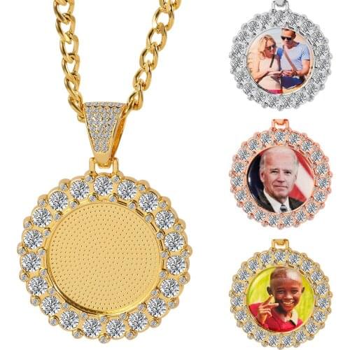 Personalized Photo Glass Cabochon Pendant Necklace Chain Women Creative Jewelry Kids Gift