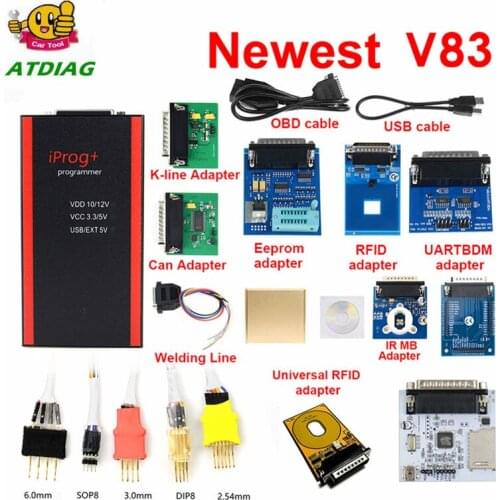 Best Quality V83 Iprog+ Key Programmer Support IMMO + Mileage Correction + Airbag Reset Iprog Pro Till 2019 Replace Carprog