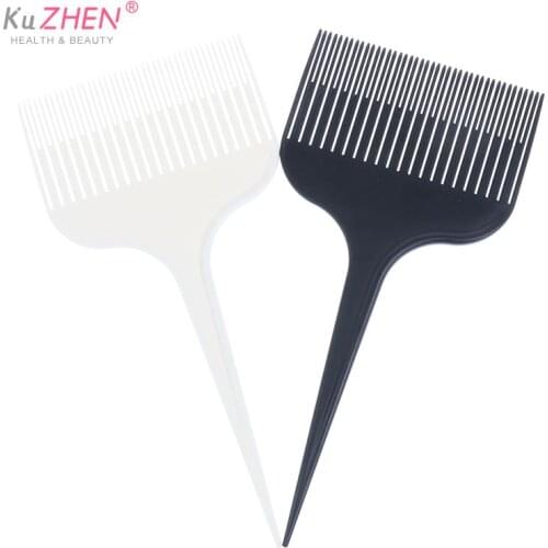 2Pcs/lot Black, White Hair Highlighting Teasing Hairdressing Comb With Rat Tail And Wide Tooth