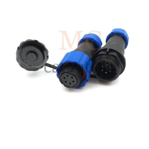 SD16 6 pin Waterproof Connector IP68, automotive connectors, Industrial power plug socket, Aviation cable to cable bulkhead plug