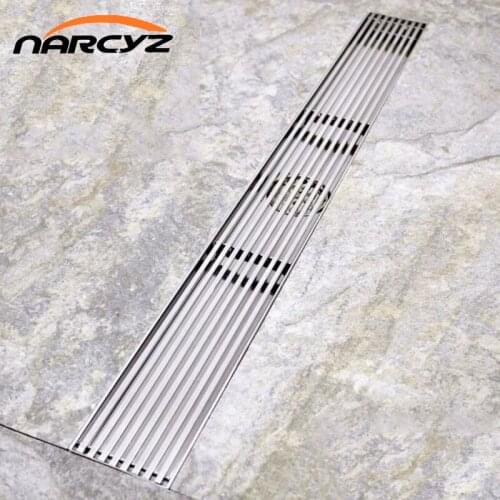 Bathroom accessory 304 Stainless Steel Foor Drain rectangular thickened long floor drain deodorant Floor drain long type CGT120