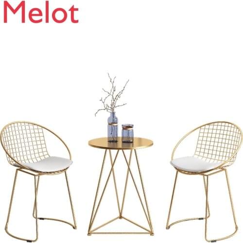 Nordic Balcony Three-Piece Tables/Chairs Creative Personality Coffee Table Leisure Simple Small round Table Chair Combination