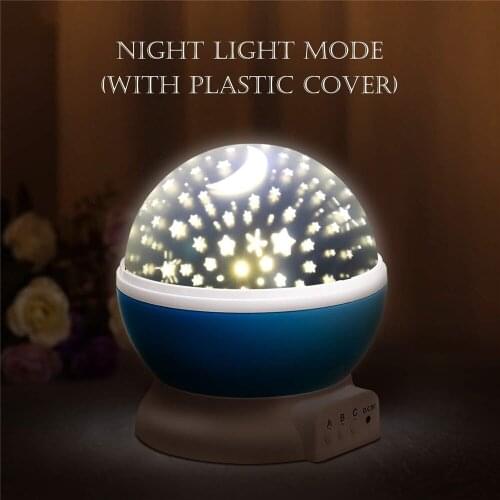 LED Night Light Projector Star Moon Sky Rotating Battery Operated Bedside Lamp For Children Kids Baby Bedroom Nursery Gifts sky