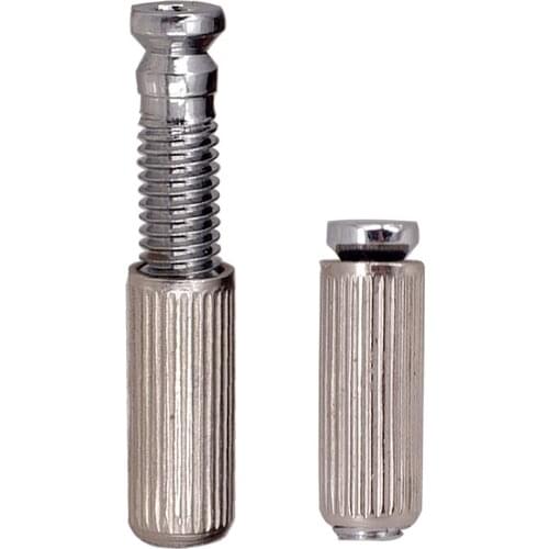 Tooyful 2 Pieces Iron Guitar Tremolo Bridge Studs Anchors Posts for Electric Guitar Bridge Replacement Parts Silver