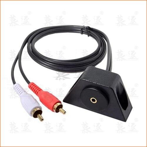 MP3 AUX input flush mount 2RCA phono to female 3.5mm jack extension cable 1m 2m