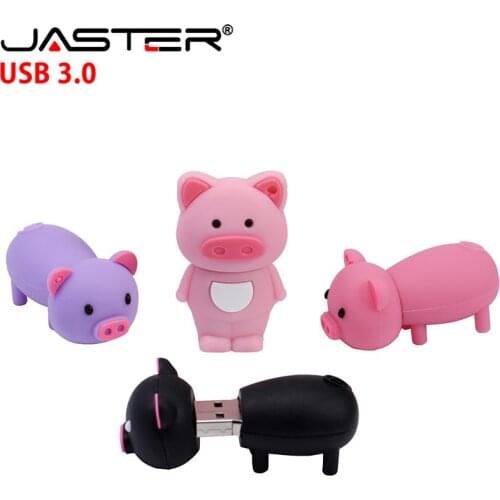 JASTER USB 3.0 Cartoon Animal color mini pig USB Flash Drive 4GB/8GB/16GB/32GB/64GB Gift Pen Drive Real Capacity USB Stick