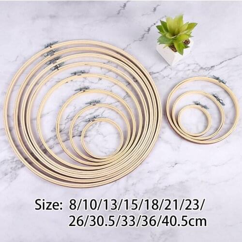 23/26/30.5/33/36/40.5 CM Embroidery Cross Stitch Hoop Circle Bamboo Frame DIY Needle Craft Household Sewing Tools