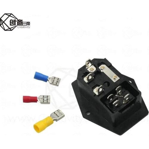 3d printer parts Rocker switch power connector plug power socket switch Voltage current 15 a 220 v / 110 v retailwholesale