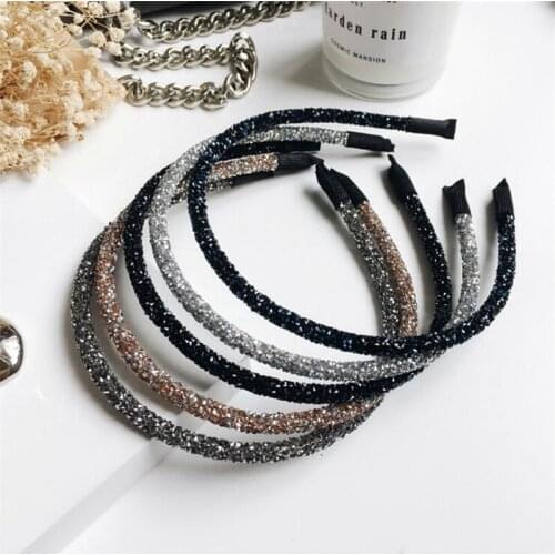 Korean Full Drilling Thin Hairband Women Girls Hair Head Hoop Bands Accessories For Girls Lady Hair Scrunchy Headband Hairbands