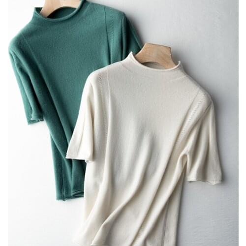 2020 High Quality Cashmere Sweater Women Autumn Pullover Solid Knitted O-neck Sweater Outerwear Tops Female Fashion Sweater