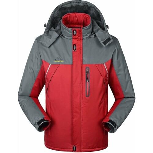 Winter Jacket Men Women Plus Thick Velvet Down & Parka 6XL - 9XL Warm SportOutdoor waterproof windbreaker chaquetas hombre Coat