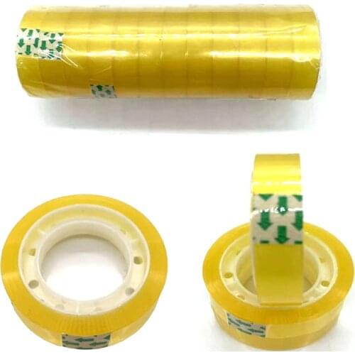 1/2/8 Rolls 18 mm * 20 m Small Office Transparent Tape Students Adhesive Tape Packaging Supplies Good quality