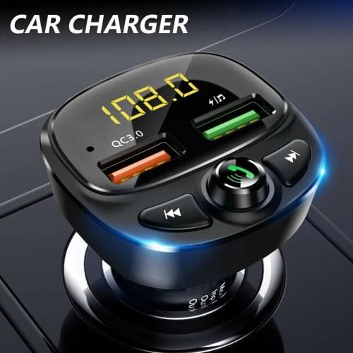1pc Car FM Transmitter Wireless MP3 Player 2 USB Car Fast Charger Adapter Bluetooth Transmitter Receiver For BMW E46 E60 Golf 7
