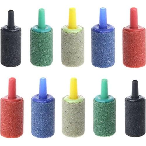 10Pc Aquarium Pond Cylinder Bubble Air Stone Fish Tank Aeration Aerator Diffuser Aquarium Accessories
