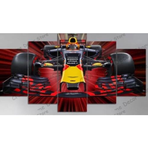 5pcs Racing car full Drill 5D Diy Diamond Painting Mosaic Resin Embroidery Landscape Needleworks 3D Cross Stitch Kits stickers
