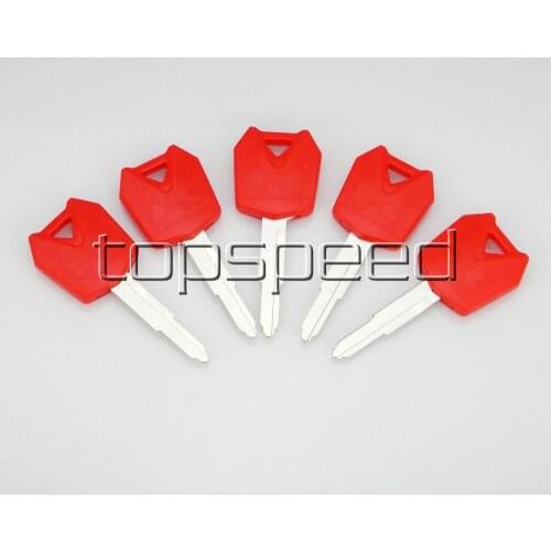 5 PCS Red Blank Key Uncut For Kawasaki Ninja ZX6R ZX10R ZX12R ZRX1200R EN6N Motorcycle