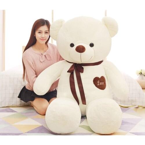 Stuffed toy large 160cm white love teddy Bear plush toy,hugging pillow birthday gift,b0779