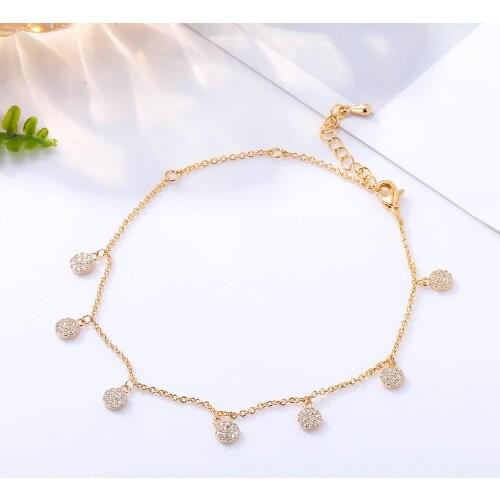 Women Fashion Jewelry Zircon Charm Bracelet Silver Plated Minimalist Link Chain Bracelets Girl Party Wedding Jewelry Gifts 2020