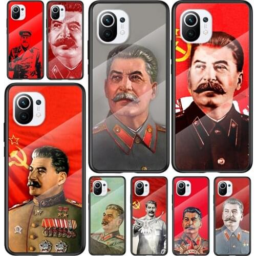 Tempered Glass Cover Soviet Union Leader Stalin For Xiaomi Mi 11 11i 10T CC9E CC9 9T Note 10 Ultra Pro Lite 5G Phone Case