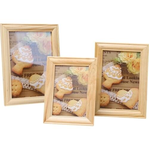 Home Decor Wooden Retro Style Brown Ficture Frame Living Room Decor Wood Picture Desktop Frame Photo Frame Gift for Friend