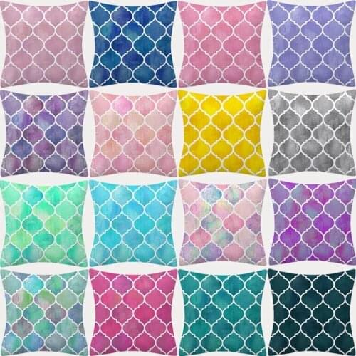 Geometric Pillowcase Simplicity Line Decorative Sofa Cushions Throw Pillows Cushion Cover Pink Pillow Cover Polyester Home Decor