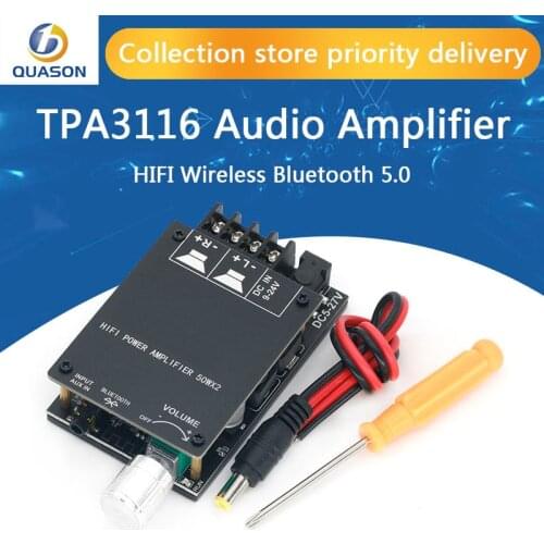ZK-502C HIFI Stereo Bluetooth 5.0 TPA3116 Digital Power Audio Amplifier board TPA3116D2 50WX2 Stereo AMP Amplificador