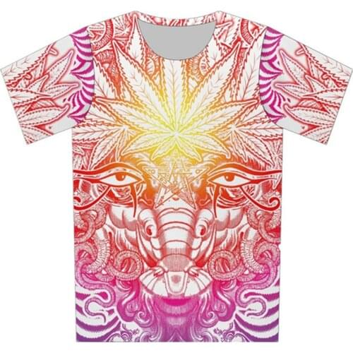 Joyonly 2018 Children Animal Elephant Weed Print T-shirts Kids Summer Tops Girls Boys Short Sleeve T shirt Casual Baby Clothes
