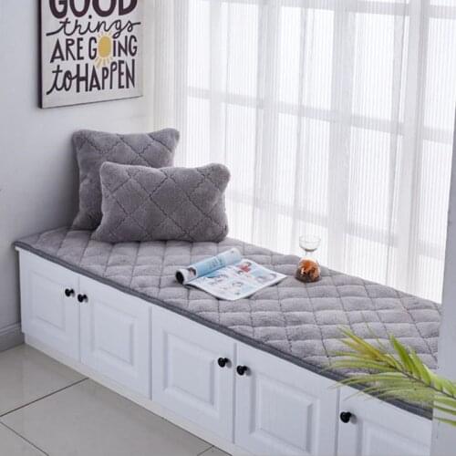 European and American Thickened Bay Window Mat Tatami Mat Simple Quilted Embroidered Balcony Window Sill Mat