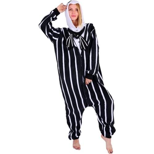 Autumn Adults Animal Pajamas Sets Cartoon Sleepwear Nightwear Onesies Stitch Women Men Warm Flannel Hooded Women Loungwear