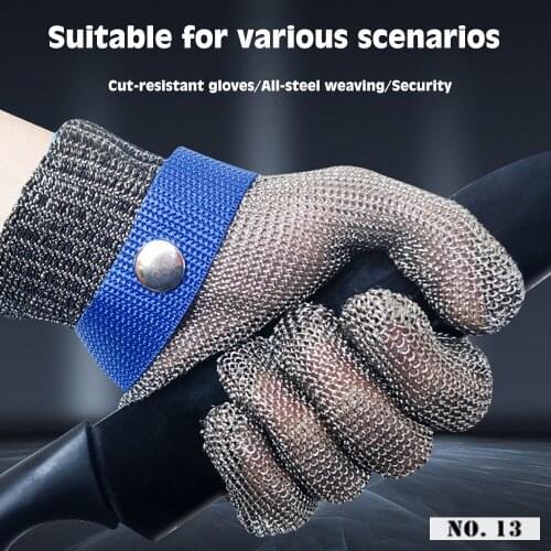 Stainless Steel Ring Welding Gloves,55 Level Metal Wire Welding Gloves for Cutting Electric Saw, Kitchen Cut,Woodworking Durable