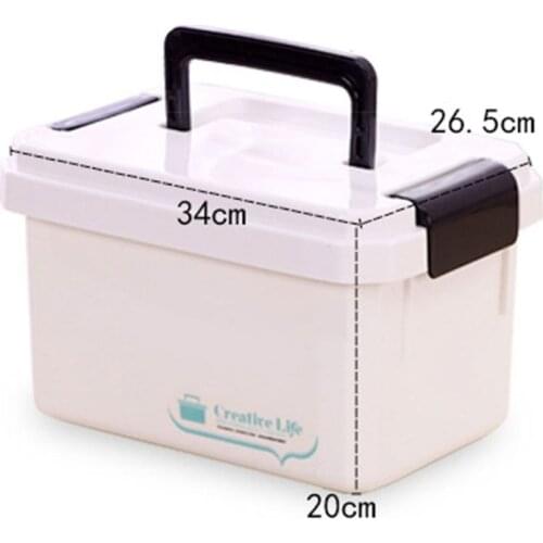 Portable Double Layers Plastic Drug Medicine Storage Box Organizer First Aid Chest Case with Lid Wholesale&Drop Ship