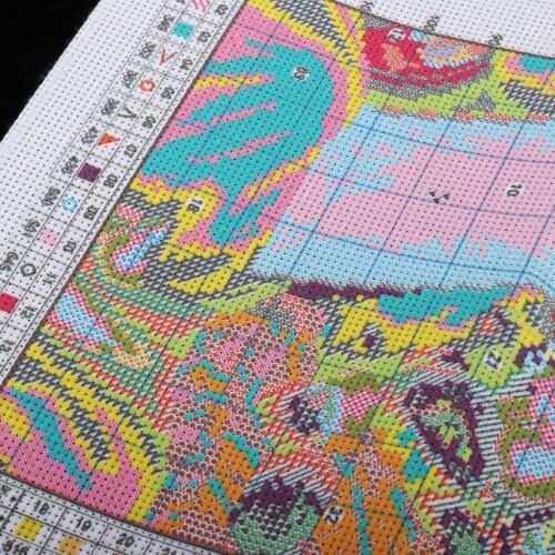 Cross stitch kit complete set, marked cross stitch, cross stitch pattern