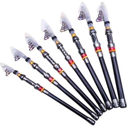 1.8M-3.6M 99% Carbon Fiber Enhanced Version Portable Telescopic Fishing Rods Spinning Sea Rod Superhard Ocean Rod Fishing Tackle
