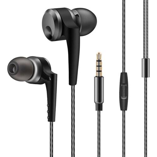 QKZ KD10 Dual-Driver In-Ear Wired Microphone Volume Control Earphones Headset 3.5mm In-Ear Wired Microphone for Mobile Phone