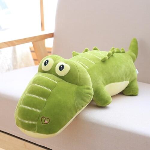 45/65/80cm Lifelike Crocodile Plush Toys Stuffed Soft Animals Plush Cushion Pillow Doll Home Decoration Gift