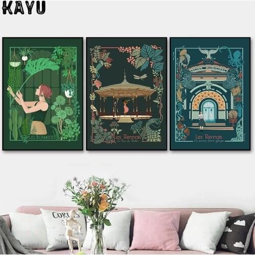 Nordic Retro Poster The Pool Saint Georges Sailors Botanists Dark Canvas Painting Vintage Wall Picture Living Room Home Decor