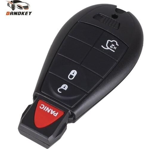 Dandkey 4 Buttons Remote Case Smart Key Shell For Chrysler Jeep Commander Grand Cherokee Replacement Fob+ Insert Blade