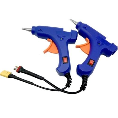 12V Hot Melt Glue Gun Special For Airplane Model Outdoor Repair Fast Hot Melt Glue Gun T Plug Xt60 Glue Gun Fast Heat Conduction