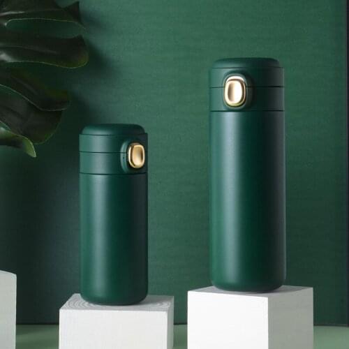 320ml/420ml Button Design Vacuum Bottle Hot Insulation Stainless Steel Vacuum Flasks Water Bottle For Students