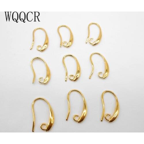 WQQCR NEW Three Colors 10x DIY 925 Sterling Silver Jewelry Results Golden Silver Rose Gold Hook Earrings Clip Ring Stud Earrings