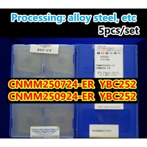 YBC252 CNMM250724-ER CNMM250924-ER 5pcs 10pcs 50pcs 100% original Zcc.ct Carbide insert Processing: alloy steel, etc
