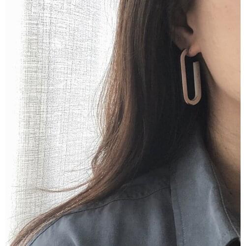 Stainless Steel Statement Stud Earrings Gift For Women Sweets 2021 Trend Unusual Earings Accessories Korean Fashion Jewelry