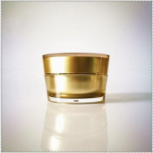 15g gold acrylic plastic cone-shape cream jar pot tin for gel/eye cream/night cream/moisturizer/essence cosmetic packing