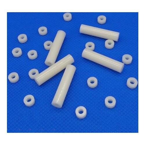 100pcs M3 ABS gasket 7mm OD circle plastic column hollow pillar washer nylon casing spacer column insulating plastic 2mm-30mm L