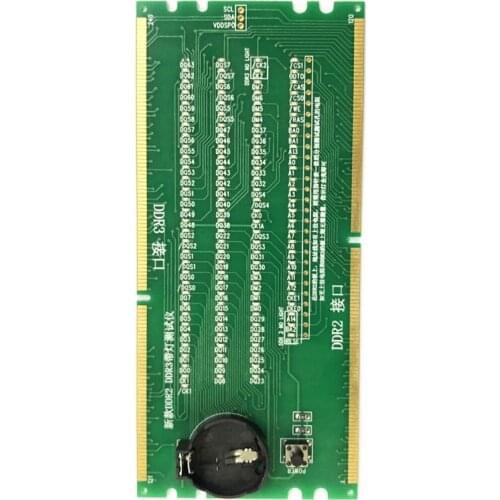 2 IN 1 Desktop Motherboard Test Card DDR2 / DDR3 With Light Tester