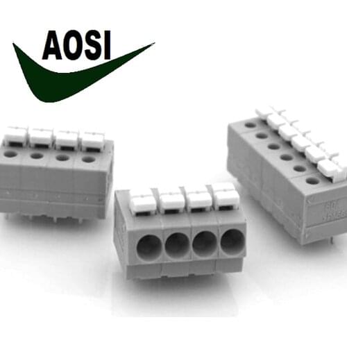 20pcs grey DG202 DG222 KF270 type pcb spring terminal 2-24pin pitch 5.0mm block connector cinductor size of 26-14AWG