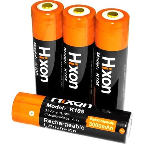 4pc 3000mAh 3.7V 18650 Lithium ion Rechargeable PCB Protected Battery for flashlights, toys CE, FCC, RoHS certificated
