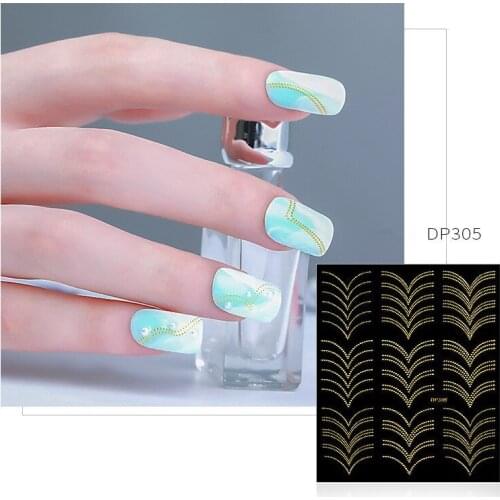 Artlalic 1 Sheet New Vintage Gold Metal Foil Decal DIY Rose Flowers Butterfly Letter Designs Nail Stickers Decorations