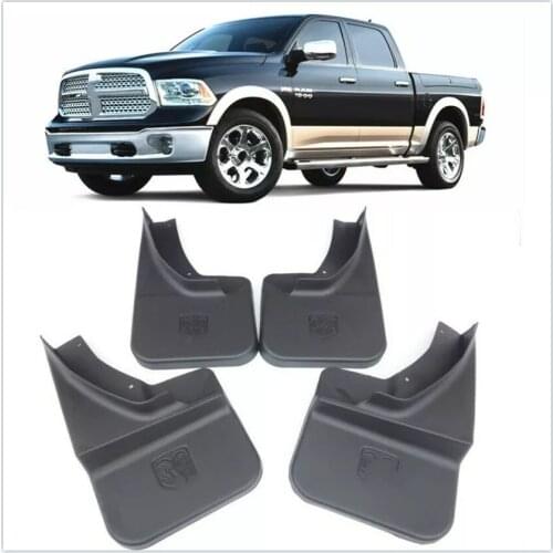 For 2009-2018 Dodge Ram 1500 2500 3500 With Fender Flares Mudguards Splash Guards Accessories 4 Pcs/Set Molded Car Mud Flaps